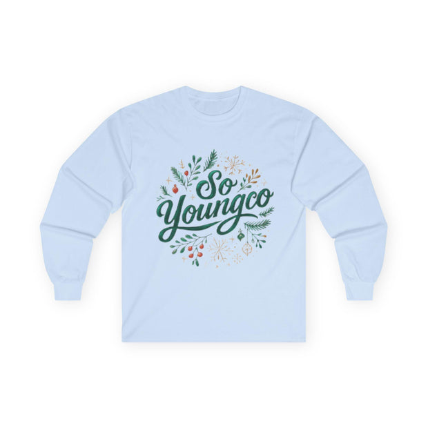 Holiday Long Sleeve Tee, Perfect Gift, Cozy Gift - Unisex Shirt for Co-Workers, Friends, Family, Anyone - So Young Co Design