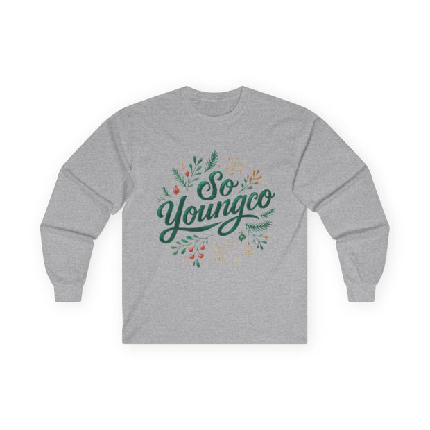 Holiday Long Sleeve Tee, Perfect Gift, Cozy Gift - Unisex Shirt for Co-Workers, Friends, Family, Anyone - So Young Co Design