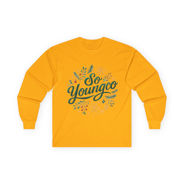 Holiday Long Sleeve Tee, Perfect Gift, Cozy Gift - Unisex Shirt for Co-Workers, Friends, Family, Anyone - So Young Co Design