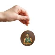 Ceramic Ornament, Jayson Tatum Christmas Decoration, Basketball Fan Gift, Holiday Tree Decor, Sports Lover Ornament, Unique Xmas Gift