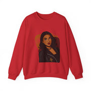 Confident Black Woman Portrait Crewneck Sweatshirt | Illustrated Portrait, Fashion Art