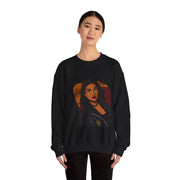 Confident Black Woman Portrait Crewneck Sweatshirt | Illustrated Portrait, Fashion Art
