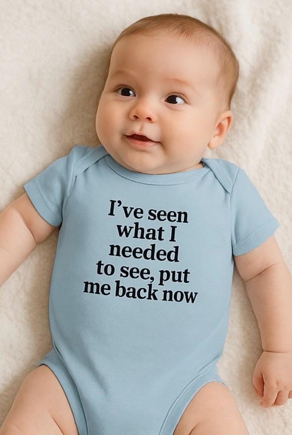 Funny Baby Onesie – AI Joke Newborn Bodysuit, Baby Shower Gift
