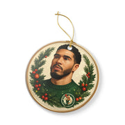 Ceramic Ornament, Jayson Tatum Celtics NBA Christmas Gift, Holiday Decor, Tree Decoration, Sports Fan Gift, Basketball Player Ornament