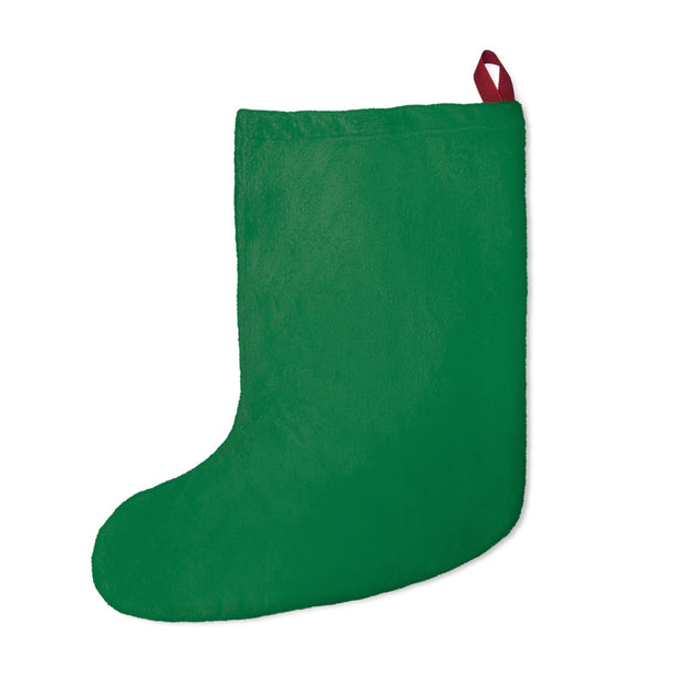 So Young Christmas Stocking | Green Holiday Stocking with Santa Hat Design