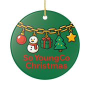 Christmas Ornaments Ceramic Ornament | Snowman, Gift, Tree Hanging Decoration