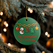 Christmas Ornaments Ceramic Ornament | Snowman, Gift, Tree Hanging Decoration